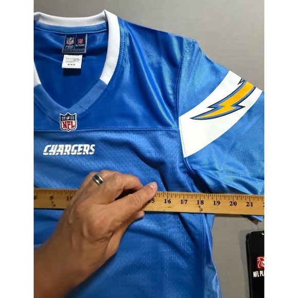 San Diego Chargers NFL Pro Line Jersey Womens Medium Blue Blank Short Sleeve. - Picture 10 of 12